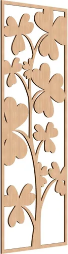 Miniatura 71 de 9 3/8 pulgadas de ancho x 24 3/8 pulgadas de alto x 1/4 pulgadas de alto, Bradford Paneles de pared decorativos de madera de calado, roble rojo rojo