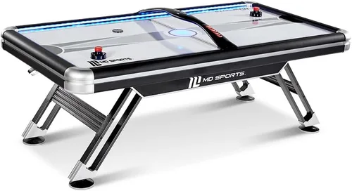 Miniatura 8 de MD Sports Mesa de Air Hockey con anotador electrónico de arcade, perfecta para salas de juegos familiares