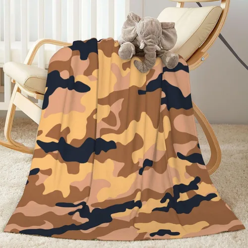 Miniatura 18 de Perinsto Camo Throw Blanket Ultra Soft Warm All Season Camouflage Decorative Fleece Blankets for Bed Chair Car Sofa Couch Bedroom 50"X40