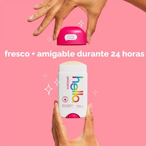 Miniatura 4 de hello Unicorn Desodorante libre de aluminio para mujeres, niñas, seguro para niños, dermatológicamente probado, fragancia natural, paquete de 2
