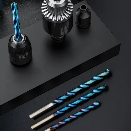 Miniatura 6 de HIDOTOL Juego de 13 brocas de cobalto con revestimiento azul M35 HSS 1/16"-1/4" para metal endurecido, acero inoxidable, hierro fundido, plástico