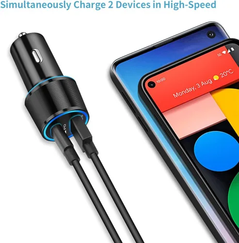 Miniatura 4 de Cargador de coche rápido tipo C para iPhone 17 Pro Max/16/15, Samsung Galaxy S26/S25, Google Pixel 10/9 Android Phone Car Plug Adapter, cargador