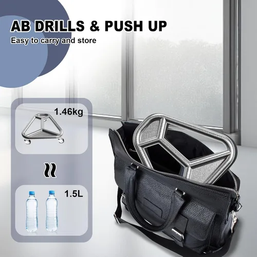 Miniatura 6 de HOTWAVE Rueda de rodillo de abdominales para entrenamiento de núcleo, equipo de ejercicio abdominal extra ancho para abdominales, brazos y espalda