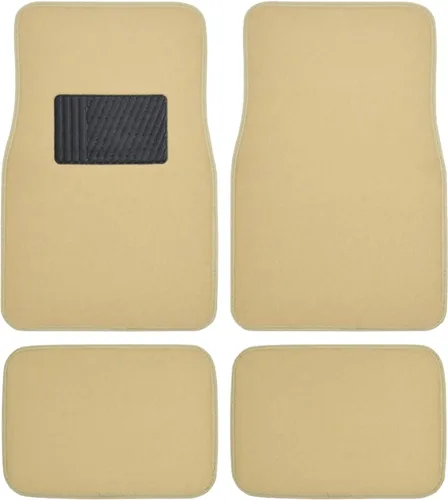 Miniatura 13 de Juego premium de 4 piezas de alfombrillas de suelo de coche con almohadilla de seguridad de vinilo para coche, camión, SUV, cupé sedán, negro Carbón