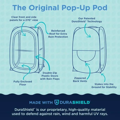 Miniatura 4 de WeatherPod® Pop-Up Sports Tent 1-2 Person – Instant Setup MyPod™ Original Shark Tank All-Weather Shelter for Outdoor Sports, Rain, Wind & Cold