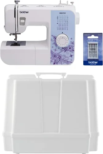 Miniatura 13 de Máquina de coser Brother XM2701 liviana, con todas las funciones, con 27 puntos, función automática para hacer ojales en 1 paso, 6 pies de costura