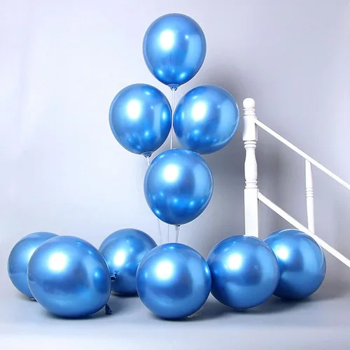 Miniatura 3 de 10 globos metálicos cromados de látex gruesos y brillantes de 18 pulgadas para cumpleaños, boda, compromiso, aniversario, graduación, baby shower