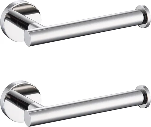 Miniatura 12 de TASTOS Soporte de papel higiénico negro mate SUS304 de acero inoxidable, moderno soporte redondo para rollos de papel higiénico, soporte de pared