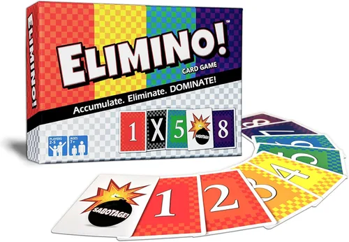 Juego de cartas familiar Elimino: Juego rápido y simple que reúne a todos | Fácil de aprender, para mayores de 7 años, ideal para niños, padres y