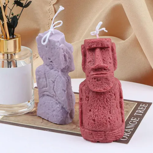 Miniatura 7 de Didiseaon Moldes para velas de estatua de isla de Pascua, moldes de silicona para velas de bricolaje, moldes de resina epoxi, moldes de jabón