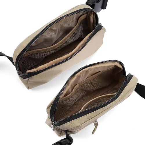 Miniatura 3 de ZPN Mini riñonera cruzada para mujer y hombre, Caqui