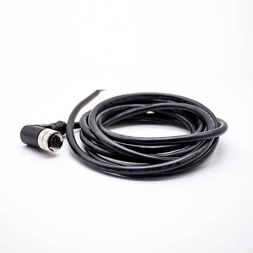 Miniatura 10 de Elecbee Conector M12 A-Code Cable sobremoldeado de ángulo recto de cabeza hembra única (cable de 3 pines de 16.4 ft/16.4 pies)