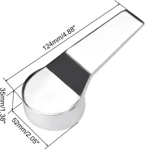 Miniatura 2 de uxcell Manija de palanca de grifo, kit de manija de palanca de metal de repuesto de cartucho de 1.575 in