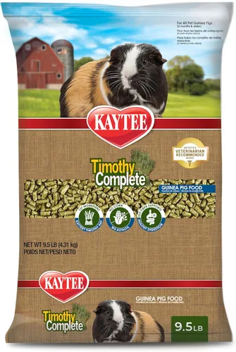 Miniatura 13 de Kaytee Timothy Complete - Alimento para conejillo de indias, fabricado con heno Timothy, alto en fibra, apoya la salud dental y la digestión