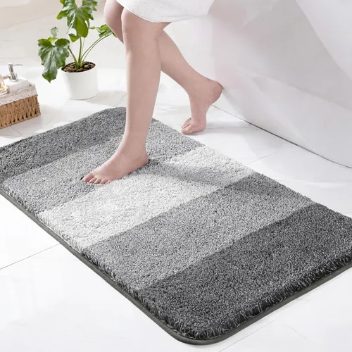 Miniatura 25 de Exclusivo Mezcla Tapetes de baño de 17 x 24 pulgadas, extra suaves, antideslizantes, absorbentes, de microfibra, lavables a máquina, de secado