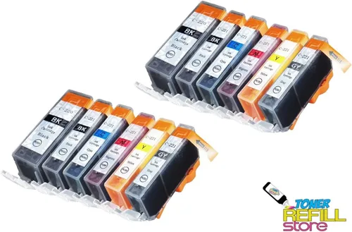 Miniatura 6 de Toner Refill Store™ Cartucho de tinta amarillo compatible con Canon CLI-221 / CLI-221Y para Canon PIXMA iP3600, iP4600, iP4700, MP560, MP620