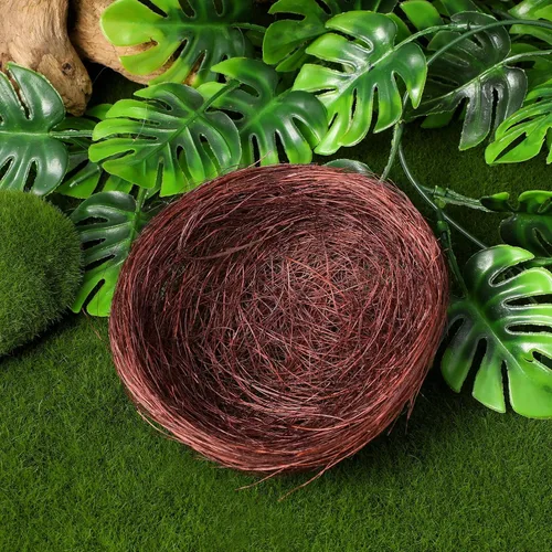 Miniatura 5 de Hemoton 10 piezas de ratán para pájaros hechos a mano, nido de pájaros secos, casa para exteriores, jardín, patio, hogar, fiesta, decoración de boda