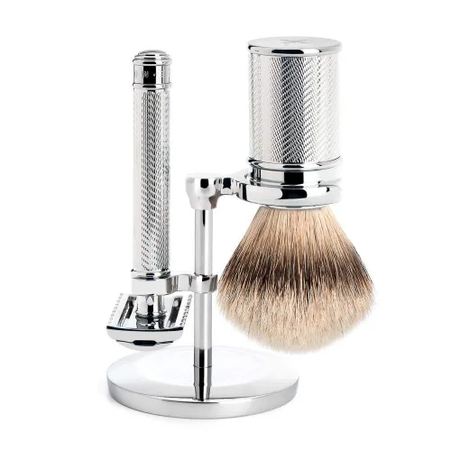 Miniatura 2 de MÜHLE Silvertip Badger Safety Razor - Juego de afeitado (peine abierto), perfecto para uso diario, calidad de peluquería y afeitado suave