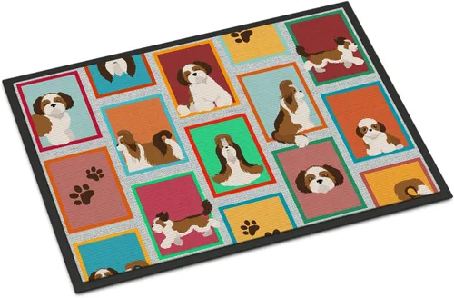 Miniatura 68 de Caroline's Treasures MLM1149MAT - Felpudo rojo Border Collie de 18 x 27 pulgadas, para interiores y exteriores, para entrada, antideslizante, Border