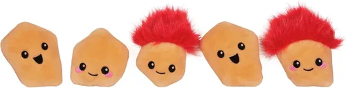 Miniatura 2 de iscream Juega con tu comida Kawaii Chicken Nuggets bordado acento 8 piezas 10" x 7" juego de almohada
