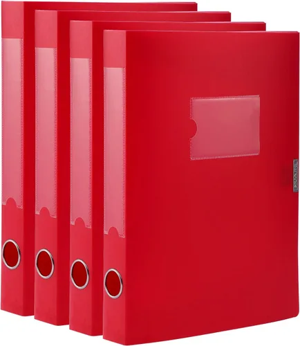 HUA JIE Cajas de almacenamiento A4 de plástico con tapa, organizador de carpetas de archivos, caja de archivos para oficina, papel tamaño carta,