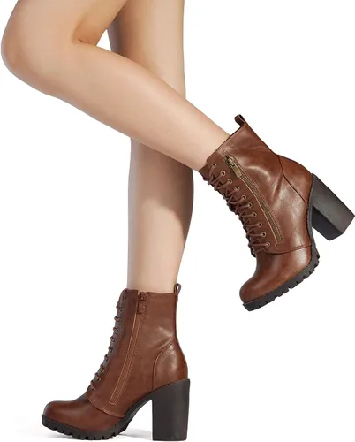Miniatura 5 de DREAM PAIRS - Botines de tacón grueso para mujer