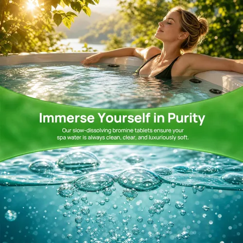 Miniatura 4 de ClearView Tabletas de bromo de 1 pulgada, 2 libras para spas, pestañas de bromación de 1 pulgada, desinfectante químico para piscinas y jacuzzis