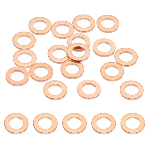 Miniatura 12 de PATIKIL Arandelas de cobre M12, arandelas de cobre M12 de 0.472 x 0.709 x 0.059 in de cobre, arandelas planas métricas, kit surtido de arandelas