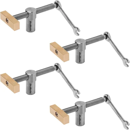 Miniatura 8 de DuBois 51059 Abrazaderas de banco para perro de 3/4 pulgadas (0.748 in) Topes de abrazadera de tornillo ajustables en ángulo de banco de trabajo