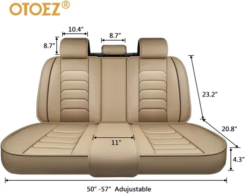 Miniatura 6 de otoez Juego completo de 5 fundas de asiento de automóvil, sedán, SUV, camión, furgonetas, protector de cojín para asiento delantero y trasero, apto