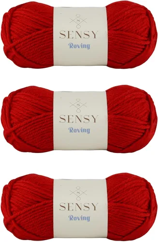 Miniatura 69 de Sensy Roving - Ovillo de lana multicolor, 3.5 onzas, 132 yardas, calibre 5, voluminoso (otoño)