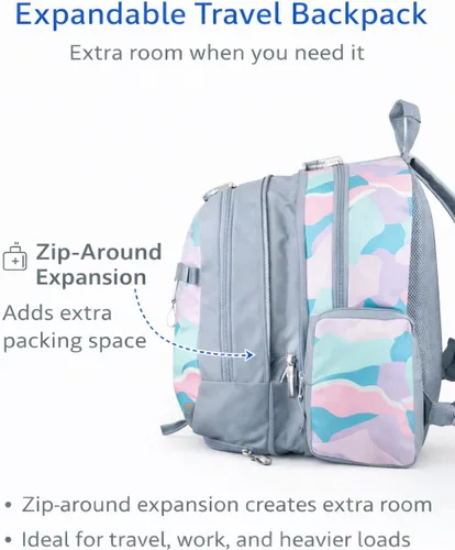 Miniatura 4 de Eastsport Mochila extragrande expandible con funda para laptop de 15 pulgadas, bolsa de viaje para negocios, universidad y trabajo, Talla única, se