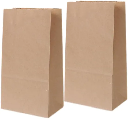 MORANTI Bolsas de regalo pequeñas marrones de 5.1 x 3.1 x 9.4 pulgadas para actividades navideñas, cumpleaños, boda, fiesta (marrón, 24 unidades)