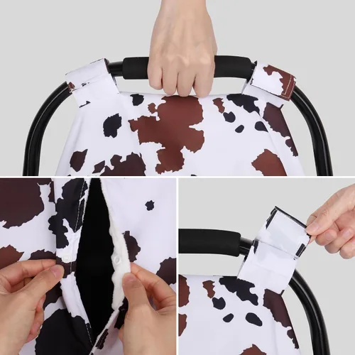 Miniatura 3 de Funda para Asiento de Coche Rquite para Bebé, Fundas para Asiento de Coche para Niño, Funda para Asiento de Coche de Invierno de Minky, Dosel
