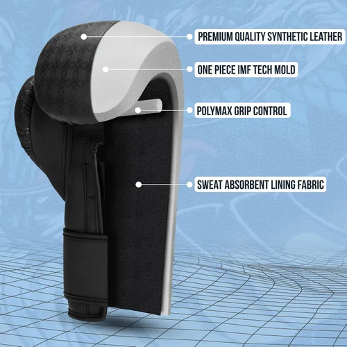 Miniatura 6 de Twisto Guantes de boxeo S6 – Pro Training & Sparring, piel maya, Muay Thai, MMA, kickboxing, hombres, mujeres, adultos, saco de boxeo pesado