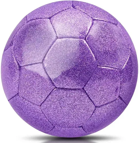 Miniatura 9 de Pelota de fútbol tamaño 4 con purpurina rosa - Pelota de fútbol para niños de 4-6, 6-8, 8-12 años, para deportes al aire libre, entrenamiento