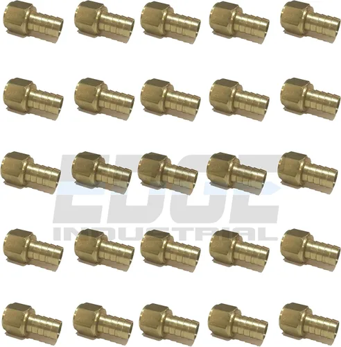 Miniatura 5 de Diámetro de manguera de 3/4 pulgadas a hembra NPT FNPT FNPT de latón recto para combustible, aire, agua, aceite, gas, WOG (cantidad 01)