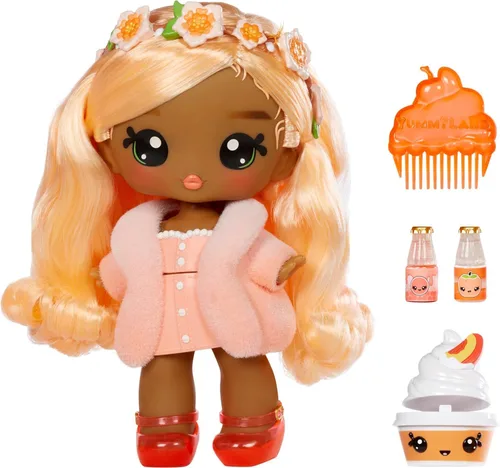 Miniatura 6 de YUMMI LAND Yummiland x Peeps - Muñeca de brillo de labios Goldie Mallows - Incluye 1 muñeca de moda personalizable y kit de brillo de labios