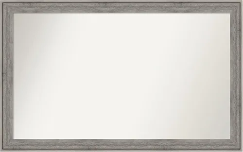 Miniatura 6 de Amanti Art Espejo de pared personalizado no biselado (24.5 x 24.5 pulgadas), marco gris marrón alta, varios tamaños personalizados, espejo de baño