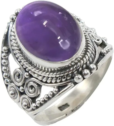 Miniatura 20 de Anillo de Plata Esterlina 925 para Mujeres con Piedra Preciosa Natural, Anillo de Compromiso de Plata Esterlina, Piedra Natal de Junio con Engaste