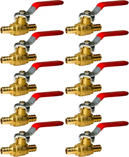 Miniatura 28 de XFITTING Válvula de bola Pex de 10 piezas de 3/4" caliente y fría, 24-2-3&4 = 10X