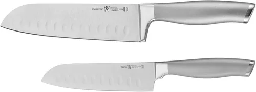 Miniatura 5 de HENCKELS Cuchillo Santoku de grafito afilado de 7 pulgadas, diseño alemán informado por más de 100 años de maestría, gris