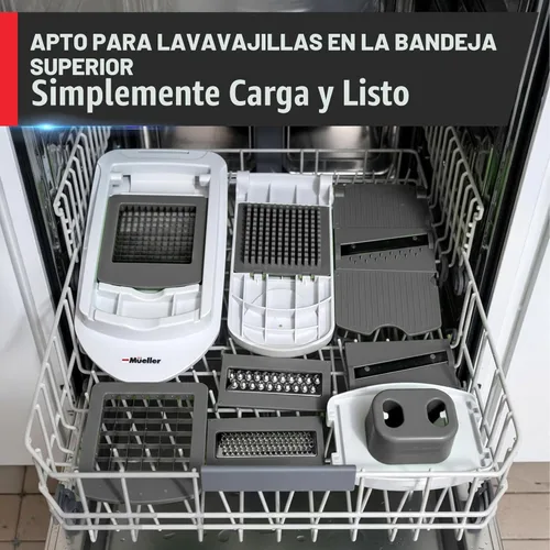 Miniatura 8 de Mueller El verdadero picador original profesional desde 2013 Cortador de verduras mandolina, picador de alimentos de 8 cuchillas, picador de cebolla