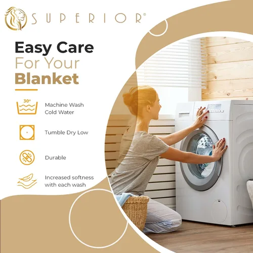 Miniatura 5 de Superior Metro - Manta de algodón para todas las estaciones, manta tejida para sofá, cama, ropa de cama, casa de campo, artículos esenciales