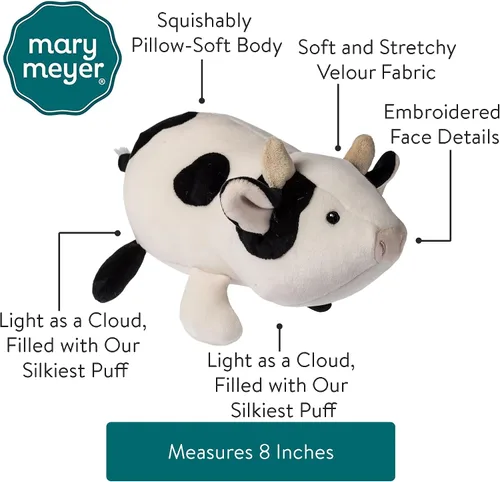 Miniatura 4 de Mary Meyer Peluche Smootheez - Almohada suave de juguete, 8 pulgadas, ballena azul