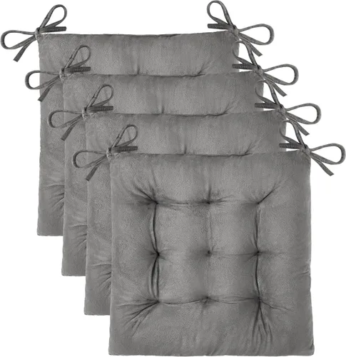Miniatura 44 de OVOV 1 paquete de cojines para sillas de comedor, cojines de asiento suaves para sillas de escritorio de cocina, cojines cuadrados para sillas