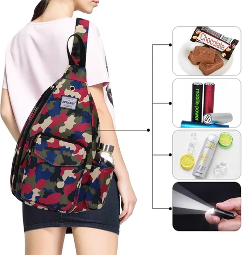 Miniatura 3 de HAWEE Mochila bandolera para mujer, anti-agua, ajustable inclinado