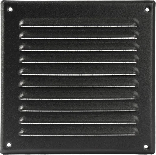Miniatura 50 de Vent Systems - Cubierta de rejilla de ventilación de aire de alero rectangular de metal negro de 3 x 10 pulgadas (interior), deflector
