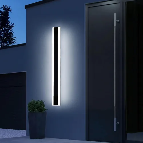 Miniatura 19 de Luces de Pared Modernas para Exterior de Casa, Apliques de Pared al Aire Libre de 23.6 Pulgadas, 3 Luces Color 3000K/4500K/6000K, Resistente al Agua