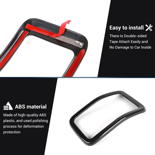 Miniatura 7 de JeCar Insertos de Parrilla ABS Kit de Moldura de Cubierta de Rejilla Compatible con Jeep Cherokee 2019-2021 KL, Negro